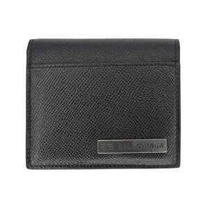 Balenciaga Plate Compact Wallet Black